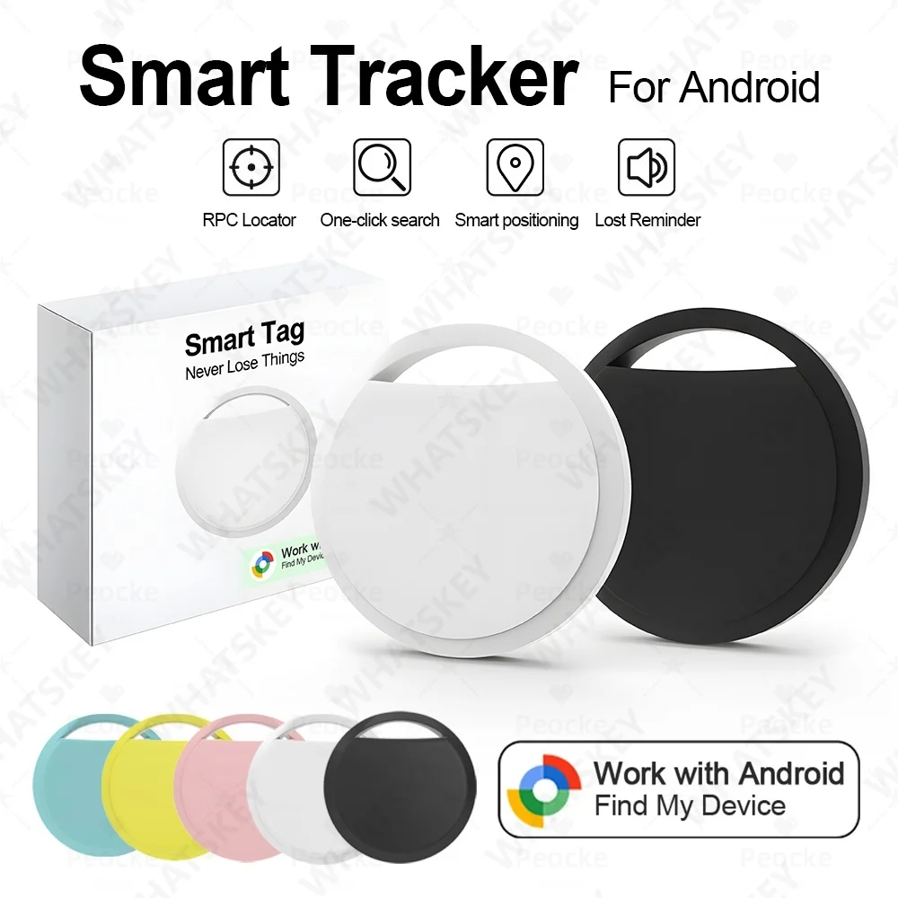 

Google Find My Bluetooth Android GPS Tracker Tag Phones Global Tracking Anti Loss Device Car Wallet Pet Collar Work With Androi