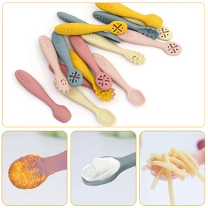 Baby -Lern -Set -Utensilien, Neugeborene Food Löffel Set, Kinderlöffel, schwacher Besteck, Kinderbesteck, schön, 3pcs 6 Hauptverkaufsbaby Kuchenlöffel - №3