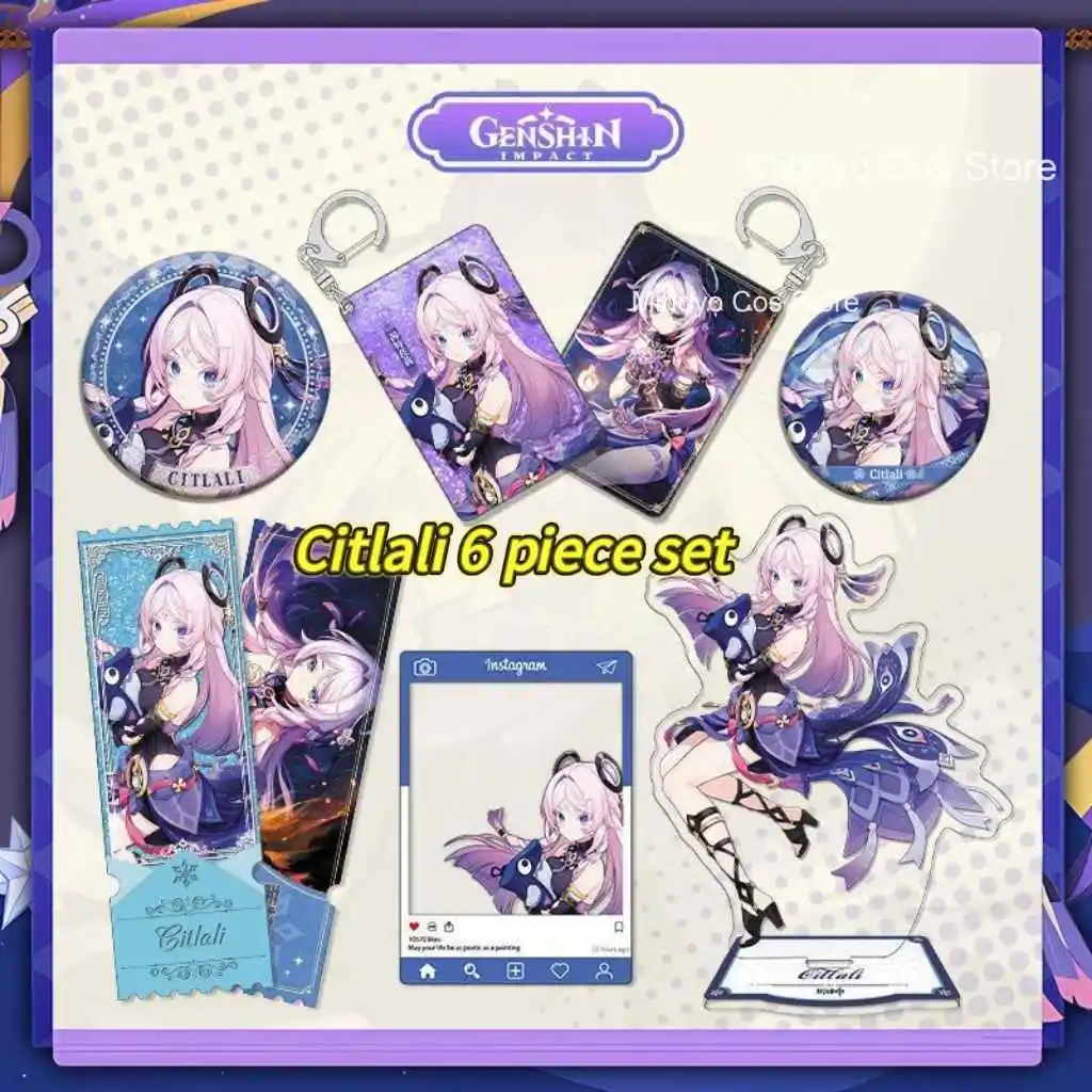 MiHoYo Genshin Impact All - 시리즈 아크릴 플라크, 장식 및 열쇠고리 게임 팬 선물