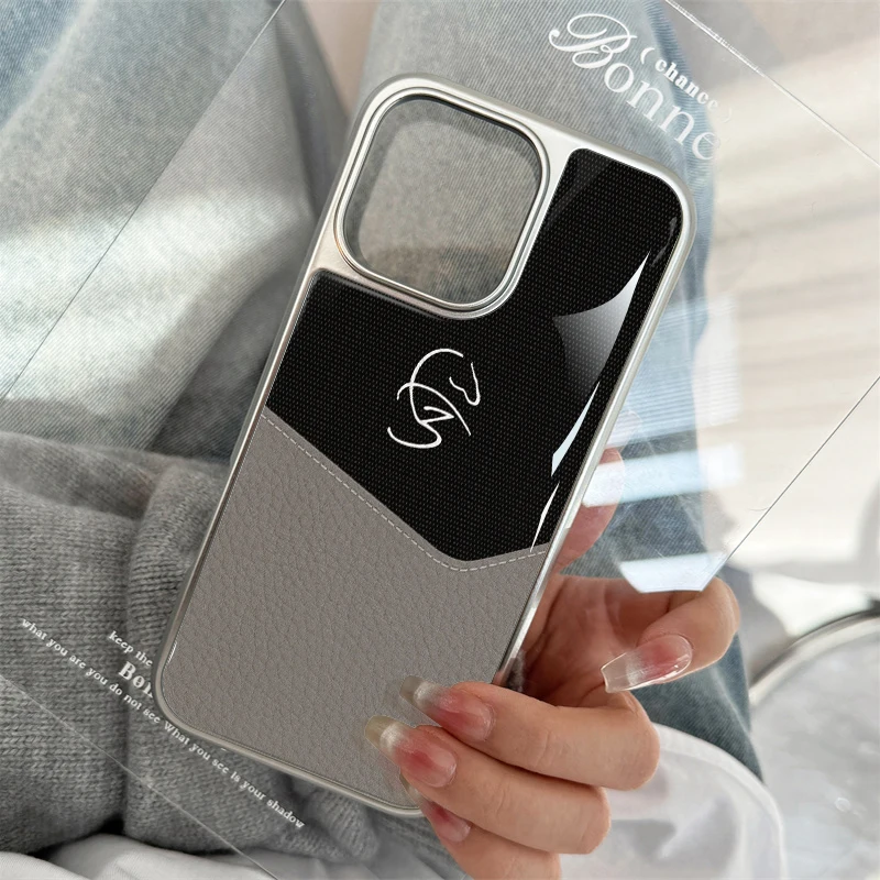 Hochwertige Business-Style Leder-Handyhülle mit Anti-Sturz-Funktion für iPhone 11/12/13/14/15/16/46 Pro Max AIR PLUS