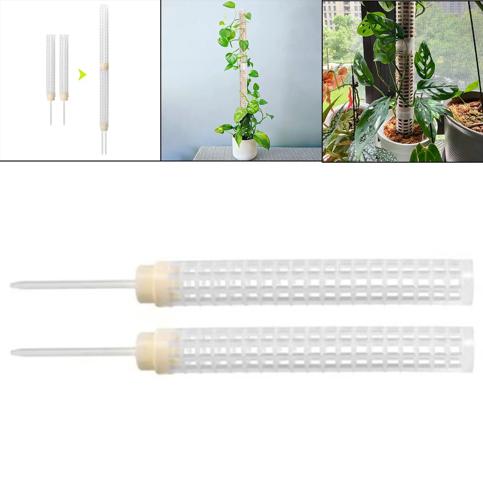 Climbing Plant Translucent Creepers Moss Pole Plastic for Flowers Potted