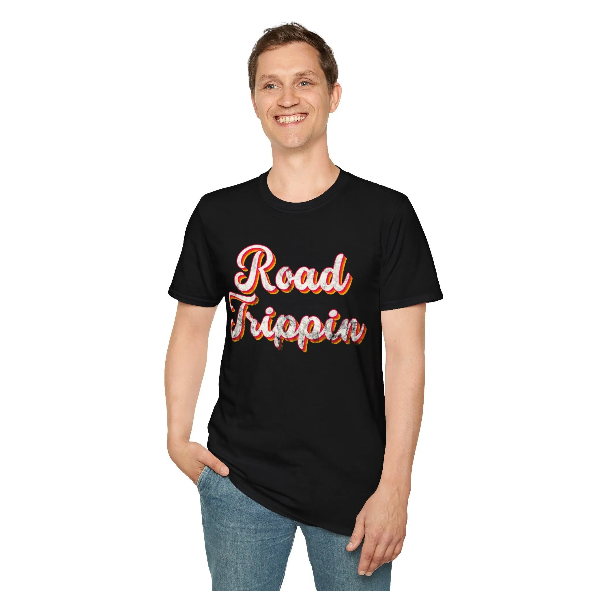 Funny Summer Road Trip Trippin Vintage Distressed T Shirt