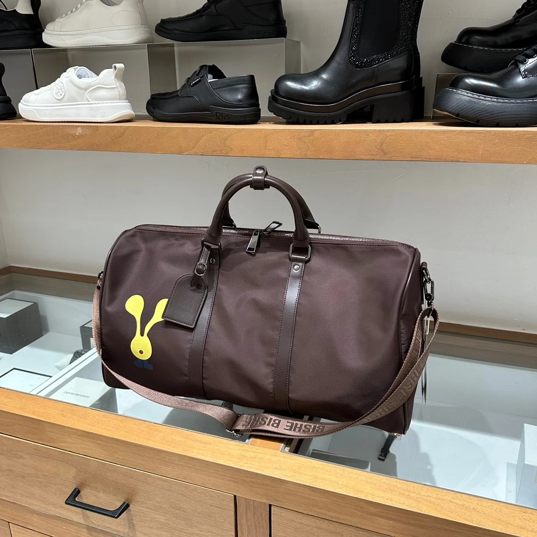 New 2024 Faion Travel Bag ex Printed Handbag High End Brand Nylon Material Foldable Youth Travel Bag with Zipper ket