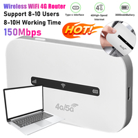 M6 4G Router 3000mAh 150Mbps LTE Wireless Modem WiFi Router Support 8 To 10 Users With SIM Card Slot For Home Office Car Travel