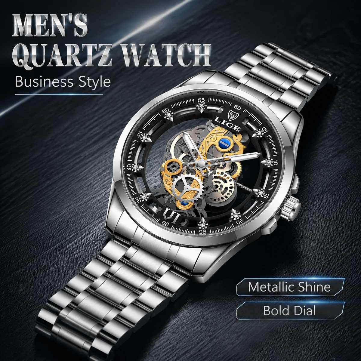 Luxury Watch Organizer For Men - Reloj LIGE 2026 de Lujo con