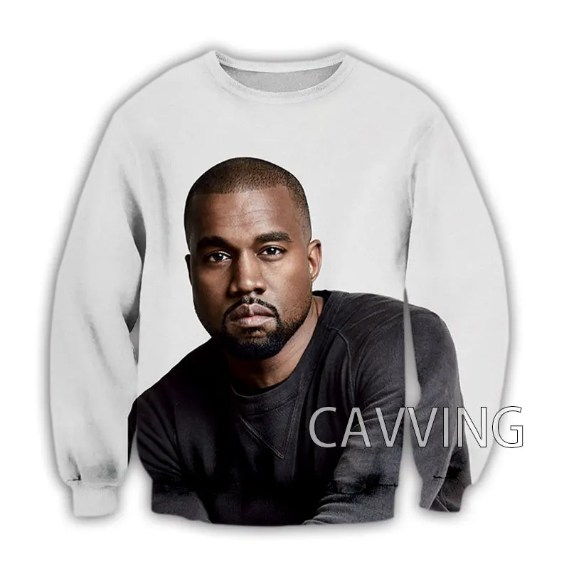 

CAVVING 3D Printed Kanye West Crewneck Sweatshirts Harajuku Styles Tops Long Sleeve Sweatshirts for Men/women