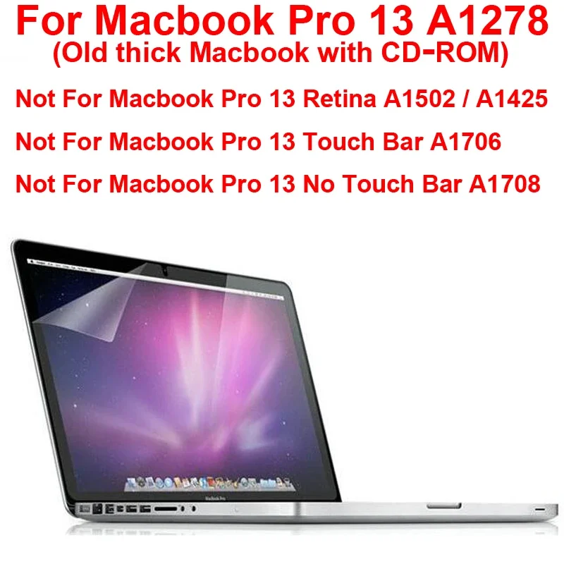 

Прозрачная защитная пленка для экрана Macbook Pro 13 A1278 13,3 дюймов