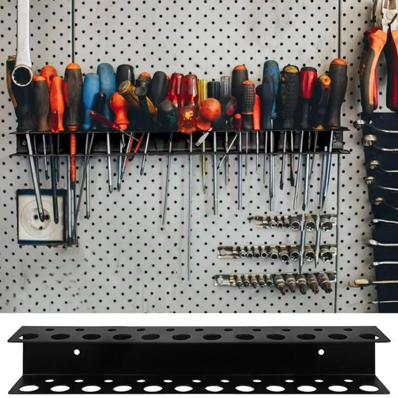 Screwdriver Holder Wall Mount Stable Screwdriver Storage Rack Metal Screwdriver Organizers Rack Wall Mounted Tool Organizers For