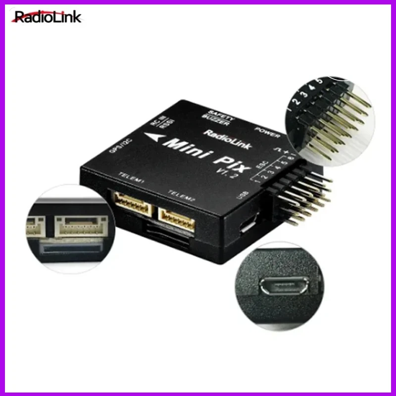 

Radiolink Mini PIX V1.2 Flight Controller M10N GPS TS100 SE100 GPS Same as Pixhawk FC for FPV Racing Drone Helicopter Airplane