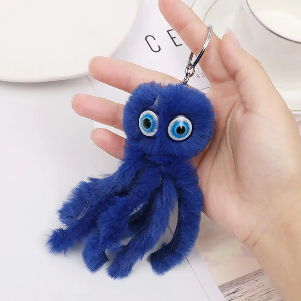 

Bag Accessories Colorful Octopus Plush Pendant Adorable Sea Ornament Soft Stuffed Toy Keyring for Kids Girls Backpack Decor