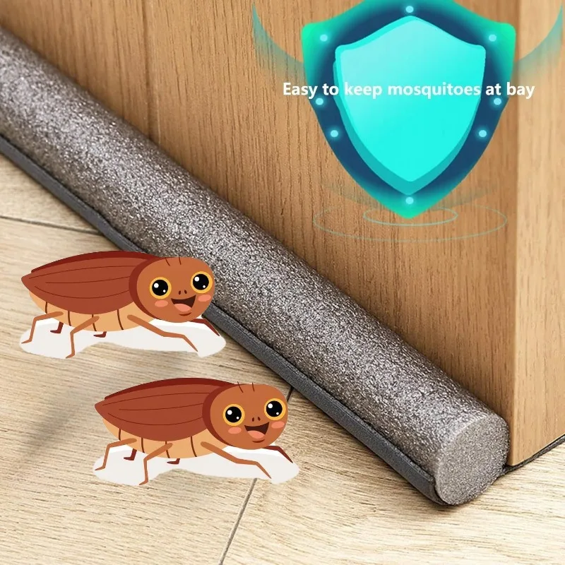 1 لفة حماية من الطقس، قابس باب متعدد الأغراض مقاوم للرياح، مكنسة باب سفلية قابلة للتعديل، مانع مقاومة للضوضاء والرياح