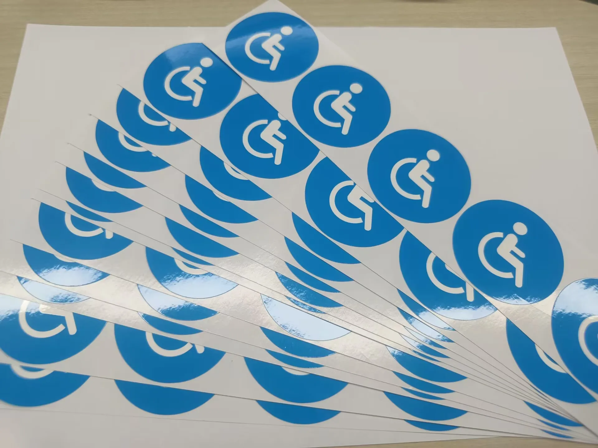 60 Pcs Disabled Wheelchair Symbol Labels Handicapped Access Sticker Sign Round Convenient Decals For Handicapped Parking  2 inch