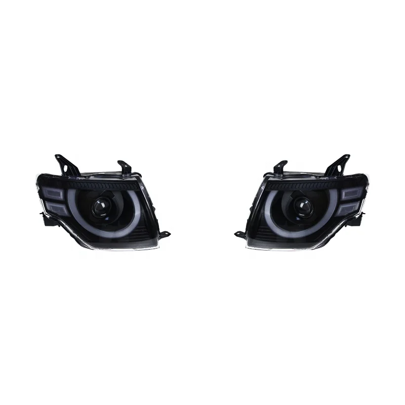 التوصيل والتشغيل DRL مصباح سيارة رئيس ضوء ترقية LED المصباح ل باجيرو IV V93 V97 V87 2015-2022 المصابيح الأمامية #4