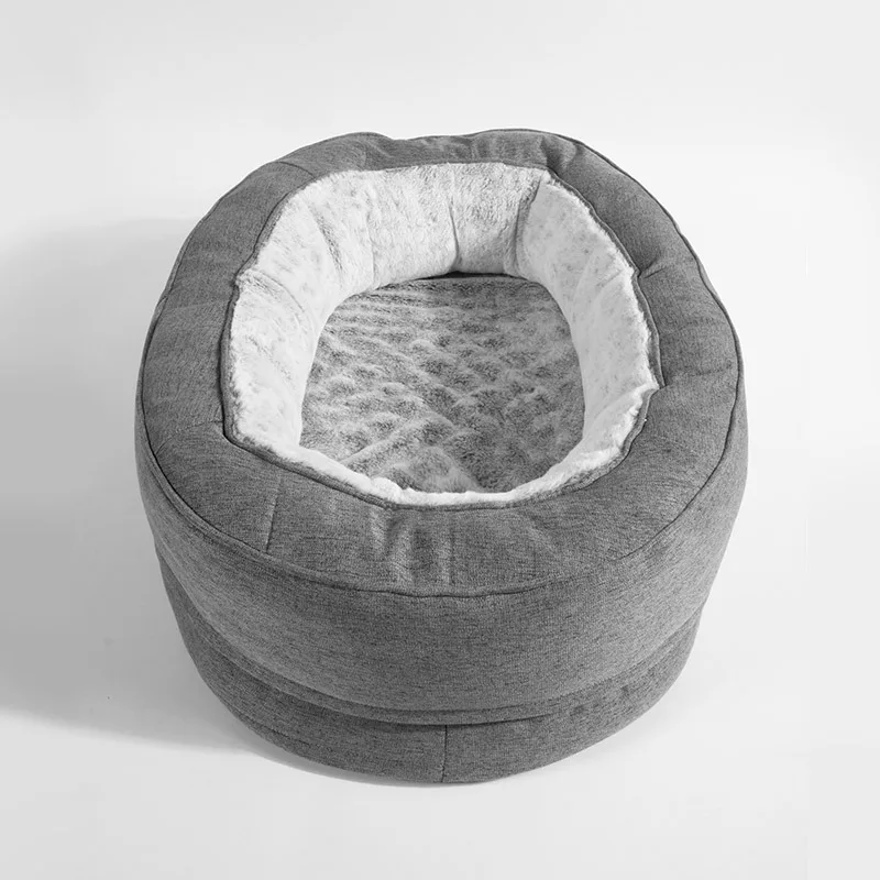 Can disassemble and wash waterproof four seasons warm nest large cat nest oval bed