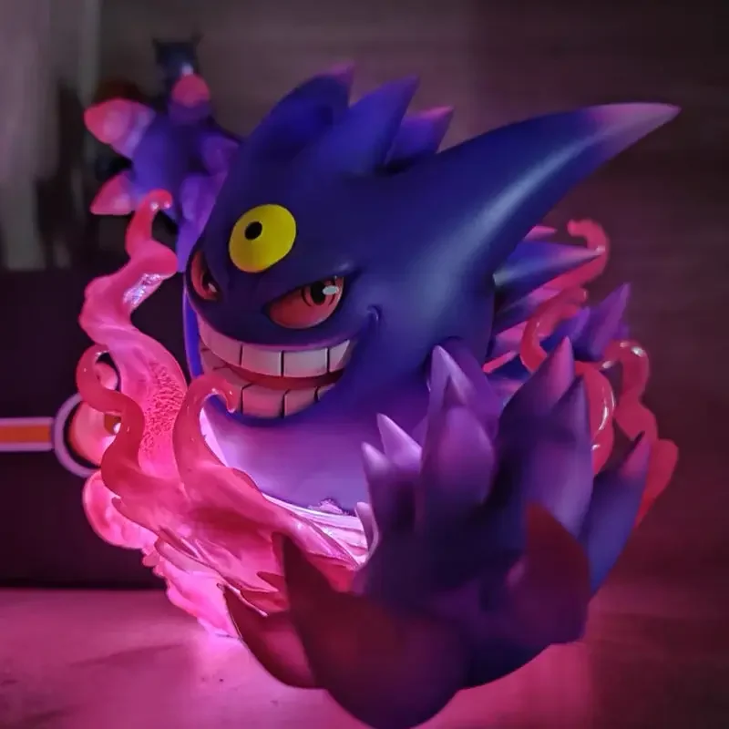 

New TAKARA TOMY 16cm Pokemon Pallet Town Gengar Anime Figure Model Ornaments And Gifts Can Emit Light Collectible Toys