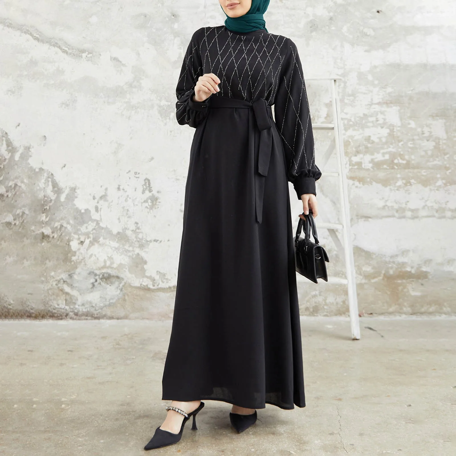 Ramadan Eid Dubai Elegant Abaya Kebaya Islam Muslim Kaftan Modest Dress For Women Robe Musulmane Caftan Marocain Femme Vestidos