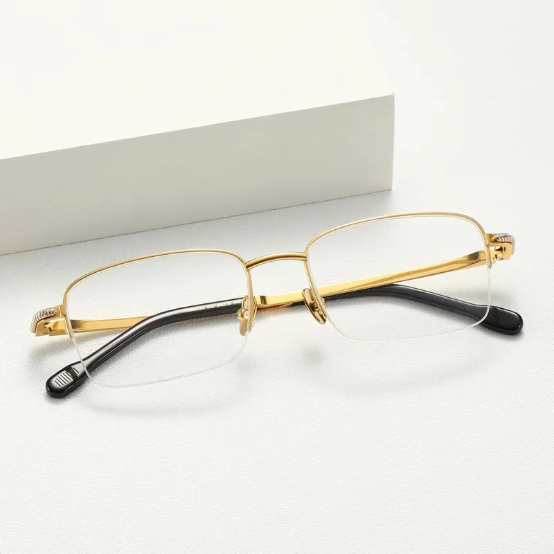 FG50022U Professional Titanium Optical Frames Rimless Eyeglasses for men- Minimalist Eyewear Glasses for Progressive Lenses