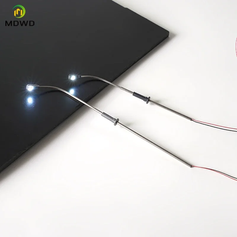 Creative Crafts 10 Stück HO-Skala Straßenlaterne 3V LED Miniatur-Bausteine-Set mit weißer/warmweißer Eisenbahn-Zug-Layout-Lampe