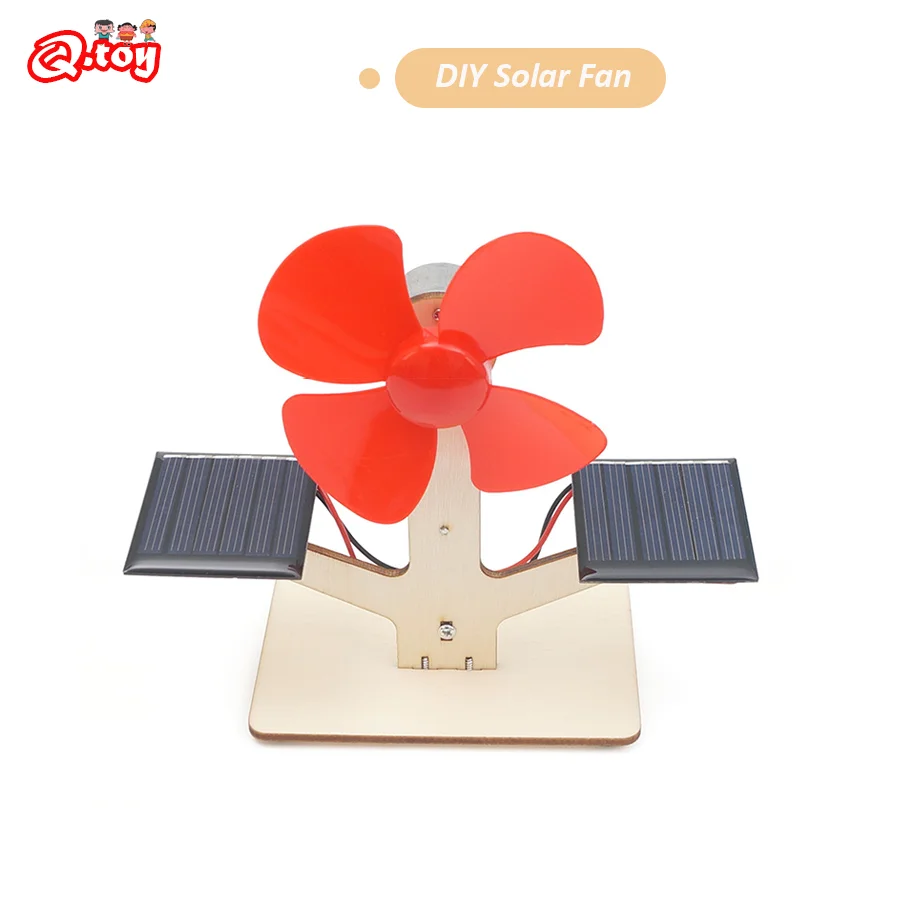 DIY Solar Fan Model Model STEM Kit Children Technology Science Experimental Tool Kit Teaching Aids for Kids Learning Educational