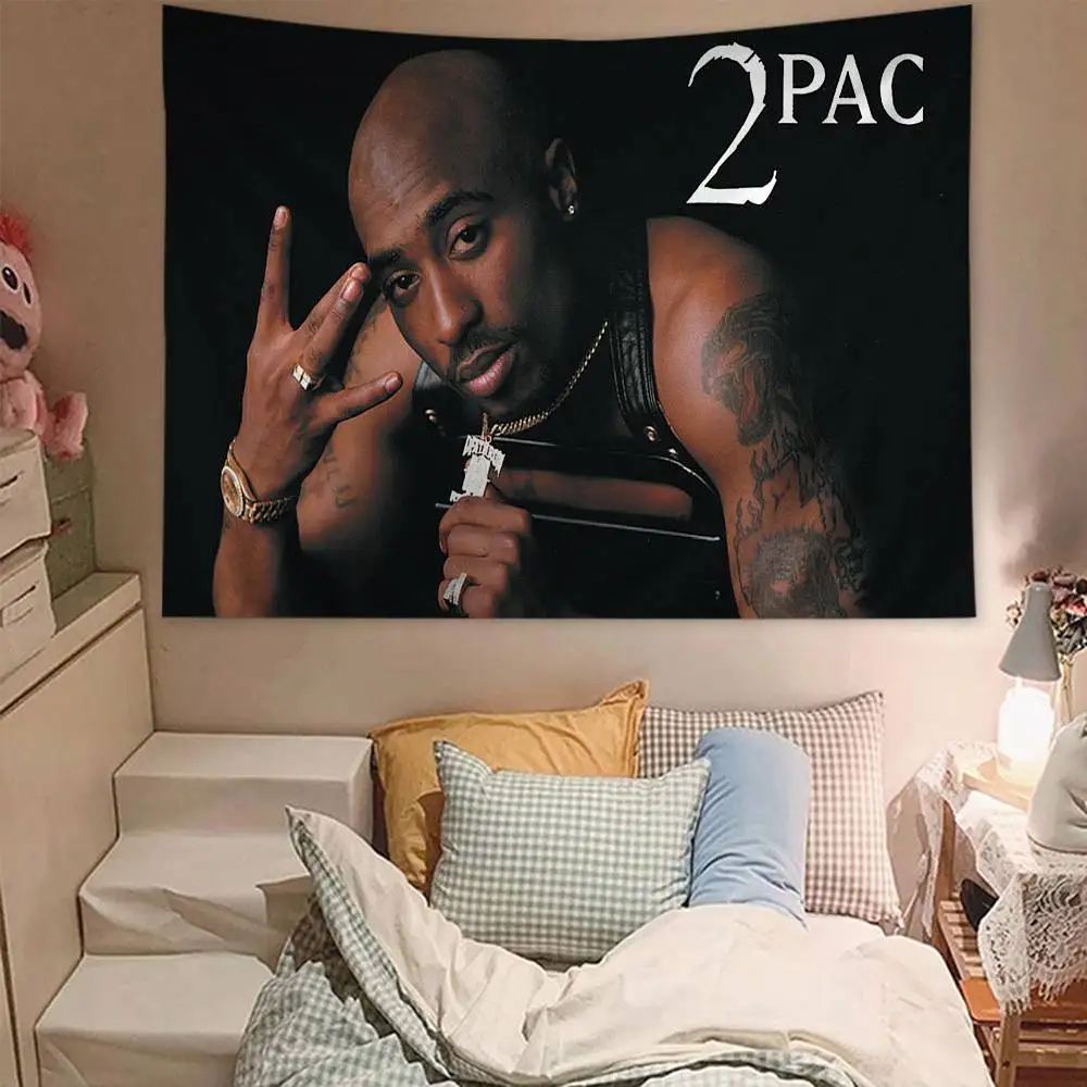 2PAC Tupac 3D Printed Cartoon Tapestry Wall Hanging Decoration Household Home Decor