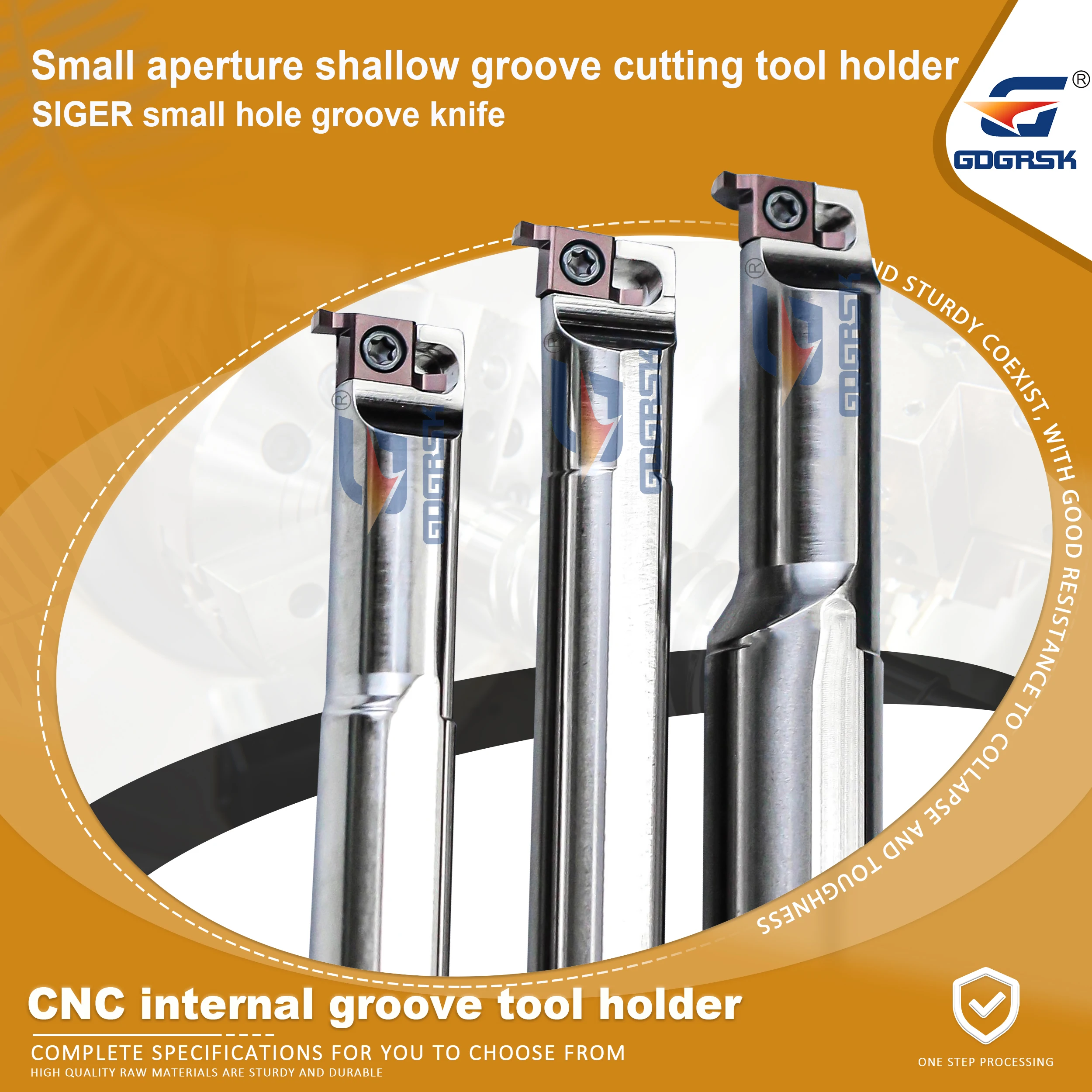 A-SIGER0808A-EH H16Q-SIGER22D Portautensili per scanalatura con foro interno ad apertura piccola Portautensili per scanalatura CNC applicabile agli inserti GER