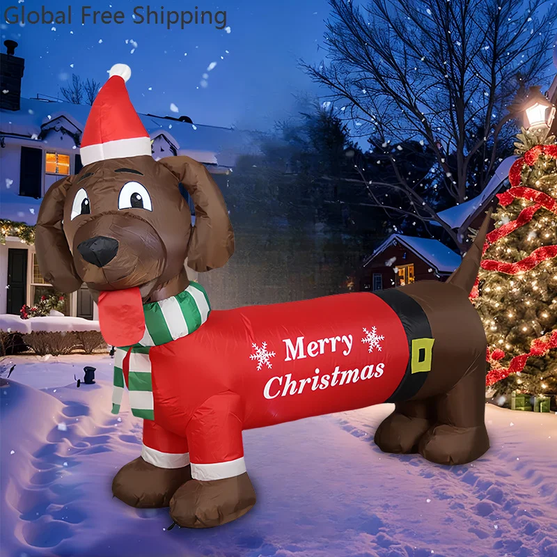 

Funny Long Dachshund Self-inflatable Suit Cosplay Dachshund Inflatable Decoration Christmas Party Inflatable Accessories 2025