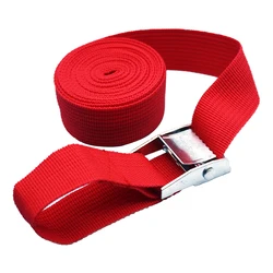 6M*25mm Red Tie Down Strap Strong Ratchet Belt Luggage Bag Cargo Lashing With Metal Buckle Dropshipping 1m 2m 3m 4m 5m