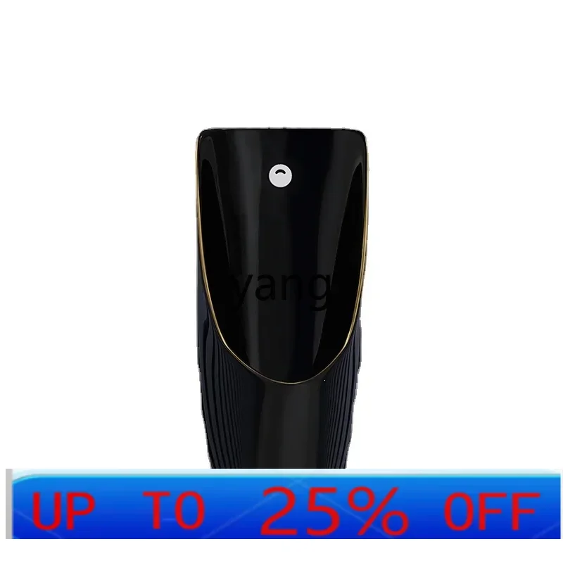 LTT Black Induction Urine Cup Wall-Mounted Home Men's Urinal Floor Standing Station Wall-Hung Urinal Diaper Cover Ceramic Urinal