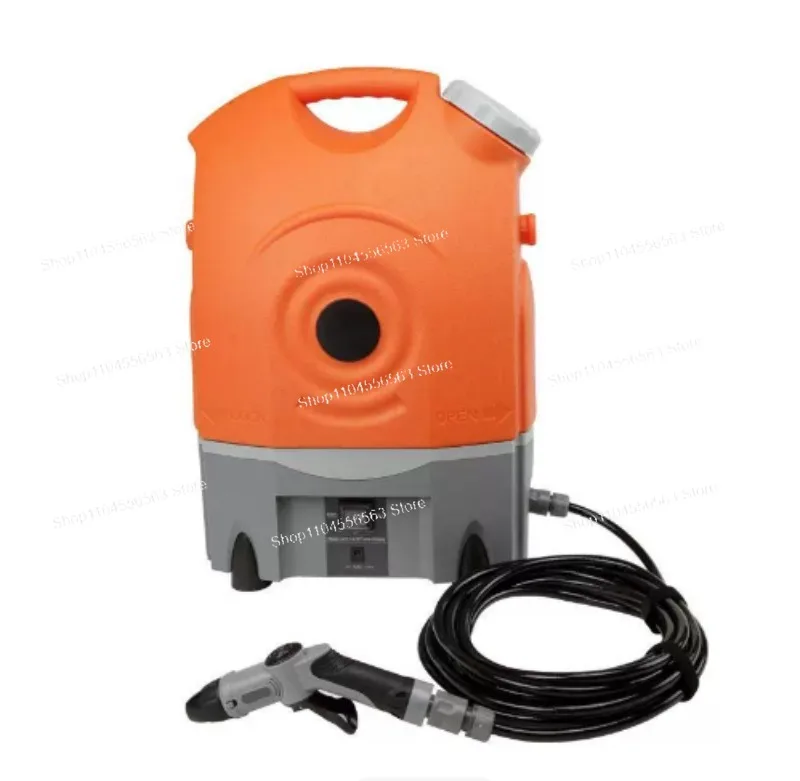 17L Rechargeable Portable Pressure Washer 12V, Cordless Car Washer with 6m Hose & 4 Nozzles for Car Bike Patio Pet Cleaning