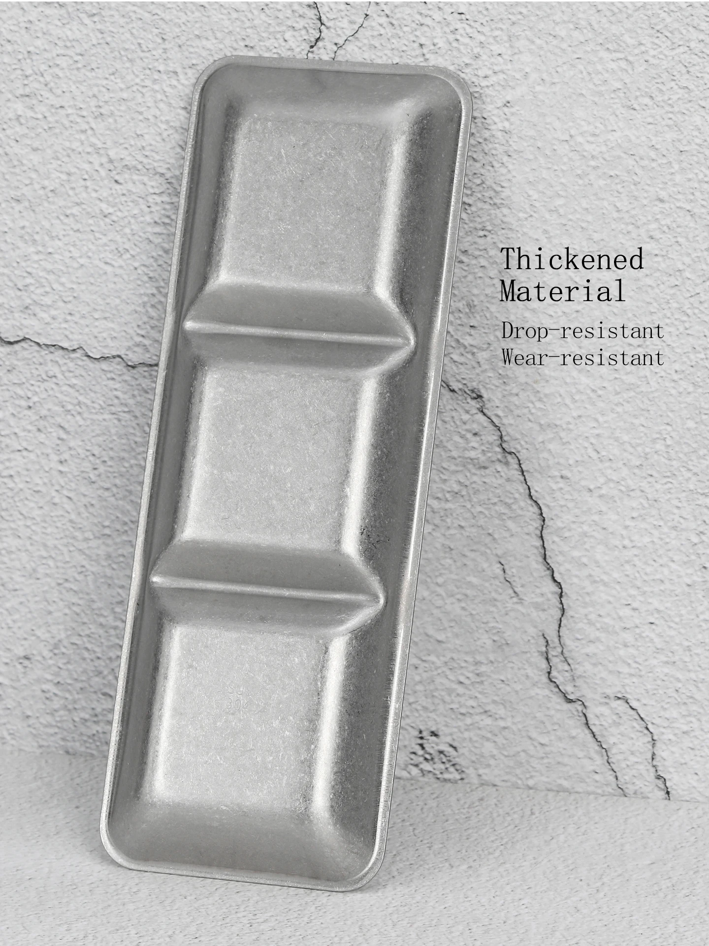 304 Edelstahl Fleischsaucen-Schale mit individuellem LOGO, Gewürzplatte, Gewürzschale, Pfefferplatte, 3-fach unterteilt, koreanischer BBQ-Stil – Detail 9