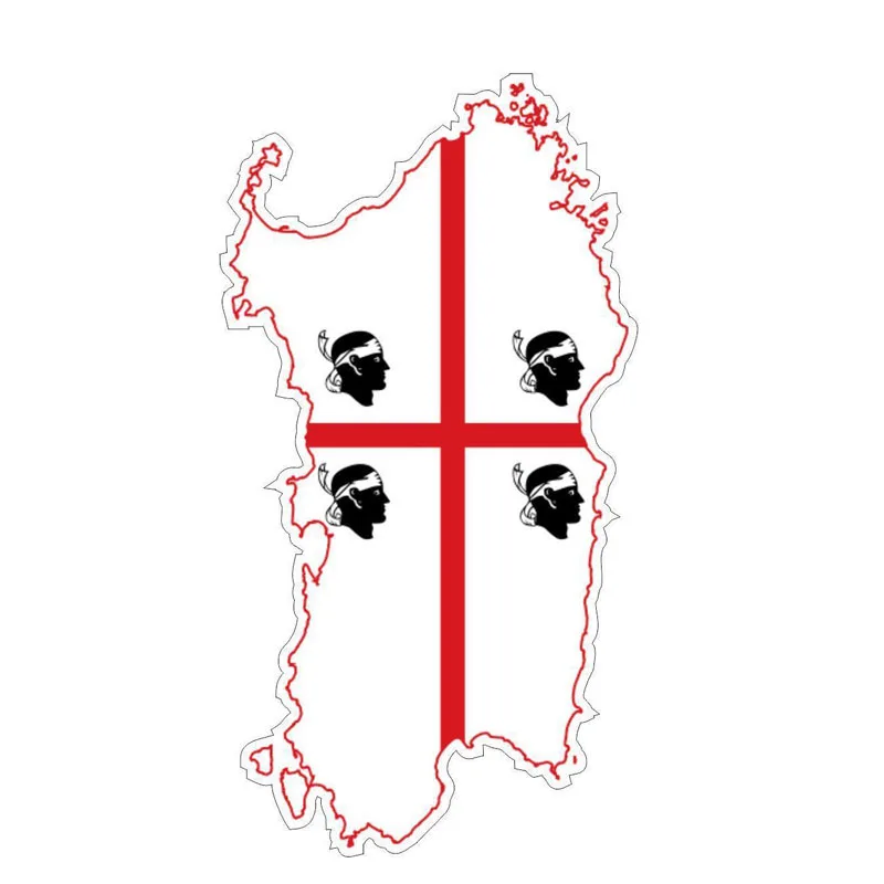 

Sardinia Italy Flag Motorcycle Decal Map Car Stickers Motorcycle Decal Waterproof Accessories Trunk sticker