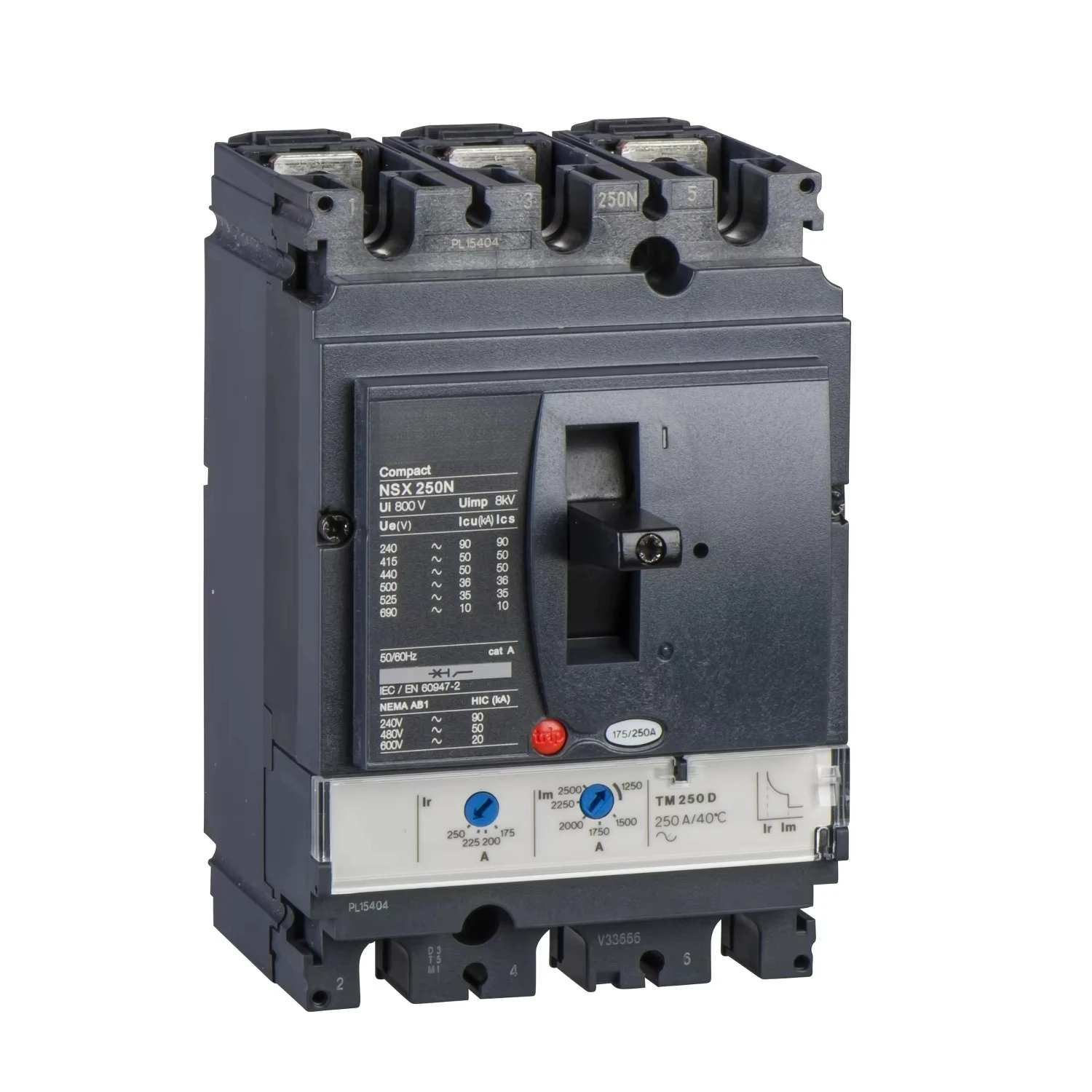 

LV431833 Circuit Breaker Compact NSX250N - TMD - 125A - 3 Poles 3d 50KA NSX250N TM125D 3P3D