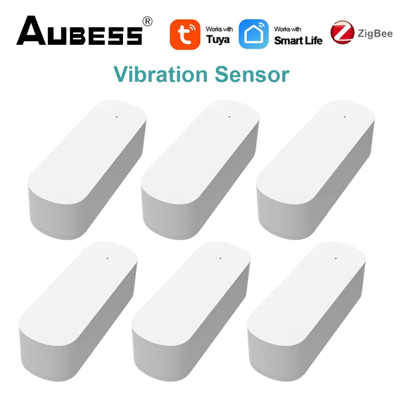 

Tuya Zigbee Smart Vibration Sensor Detection Security Protection Smart Home Real-Time Alarm Push Status Sync Via Smart Life APP