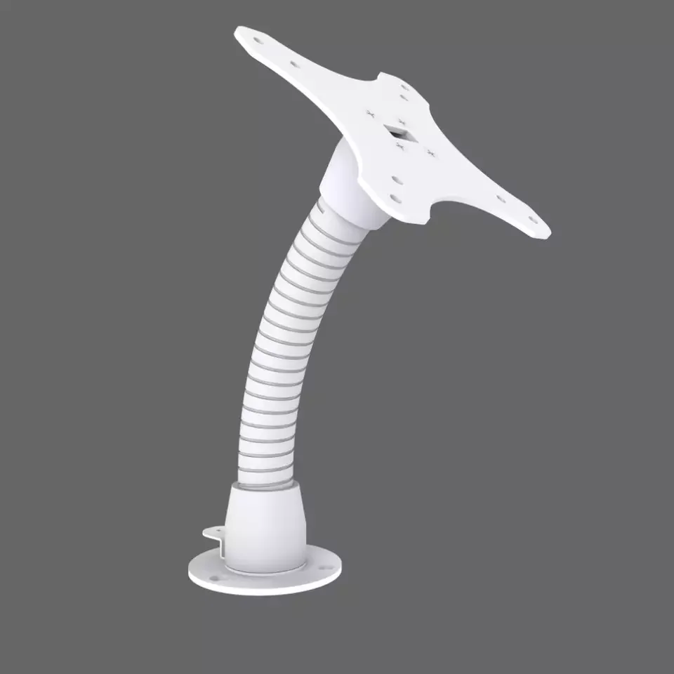 Goose-neck Flexible Metal Desktop Tablet Stand 360 Degree Rotation With Anti-Theft Lock