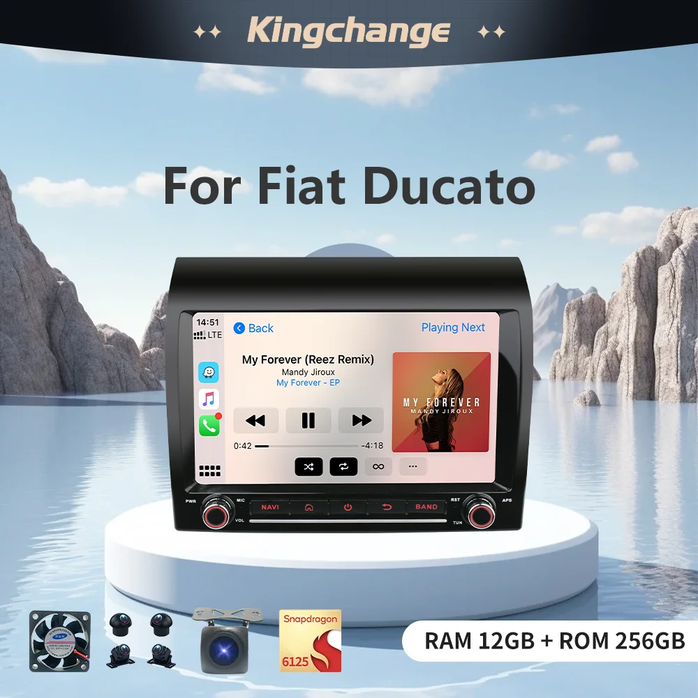 

Kingchange 8.9" Car Radio For Fiat Ducato Android 14 Multimedia Stereo CarPlay Auto NAVI phonetics 360Camera 4G GPS WIFI BT DSP
