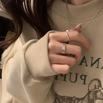 Stříbrný prsten 925 s přírodním tyrkysovým kamenem, vintage párový prsten, thajské stříbrné šperky, sada pro ženu, prsten 10 nejlepší prodej Stříbrné šperky 925 z Thajska - №4