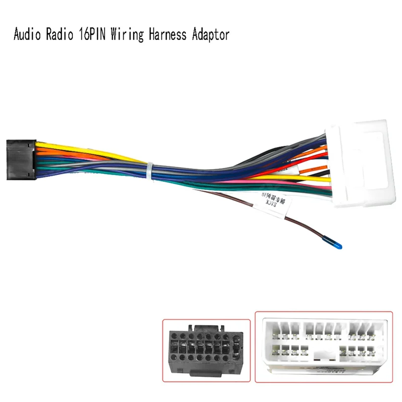

QB-10Pcs Car Audio Radio 16 PIN Wiring Harness Adaptor For Ssangyong Spark Navigation Screen Power Cord