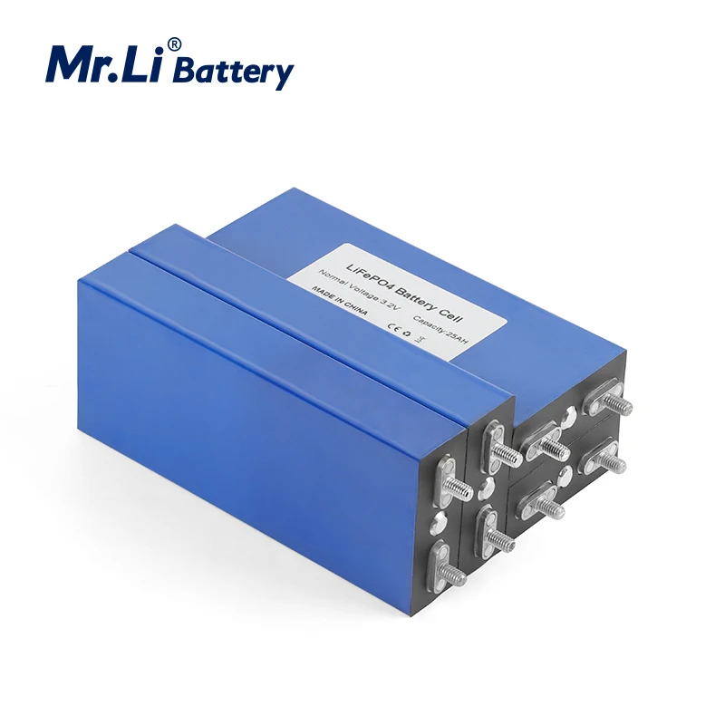 Mr.Li 3.2V 25Ah LiFePO4 Battery Cell Deep Cycles 25000mAh Lithium Iron Phosphate For Diy 12V 24V 36V 48V Solar Energy UPS Power