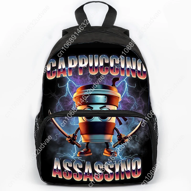 Italian Brainrot Print Backpack School Bags Cartoon Tung Tung Sahur Primary Students Bookbag Boys Girls Rucksack Travel Mochila