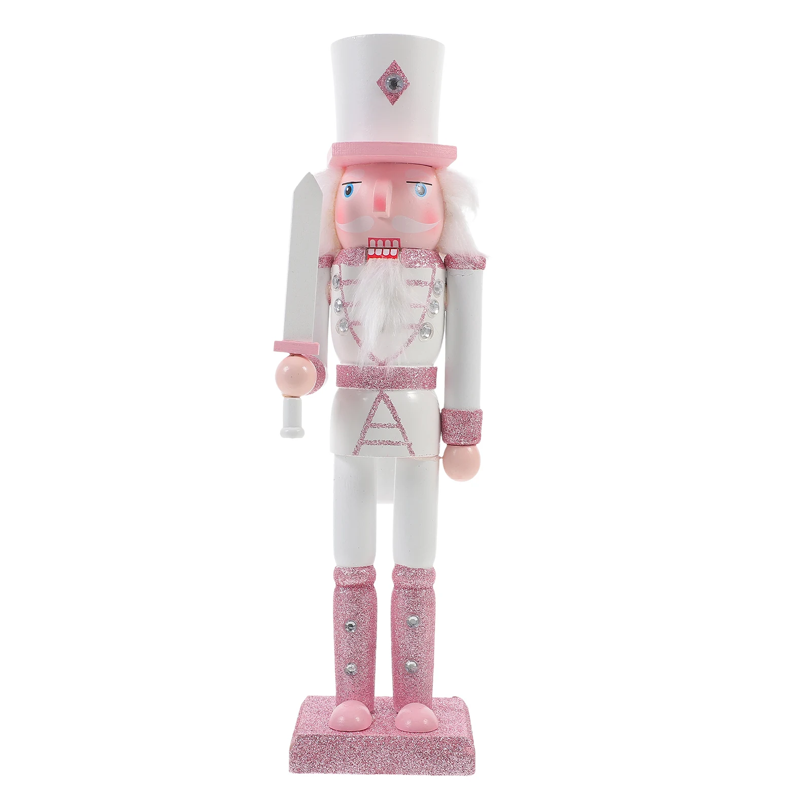 

Nutcracker Ornament Statue Decorative Nutcrackers Figures Figurines Puppet Wood Desktop Baby