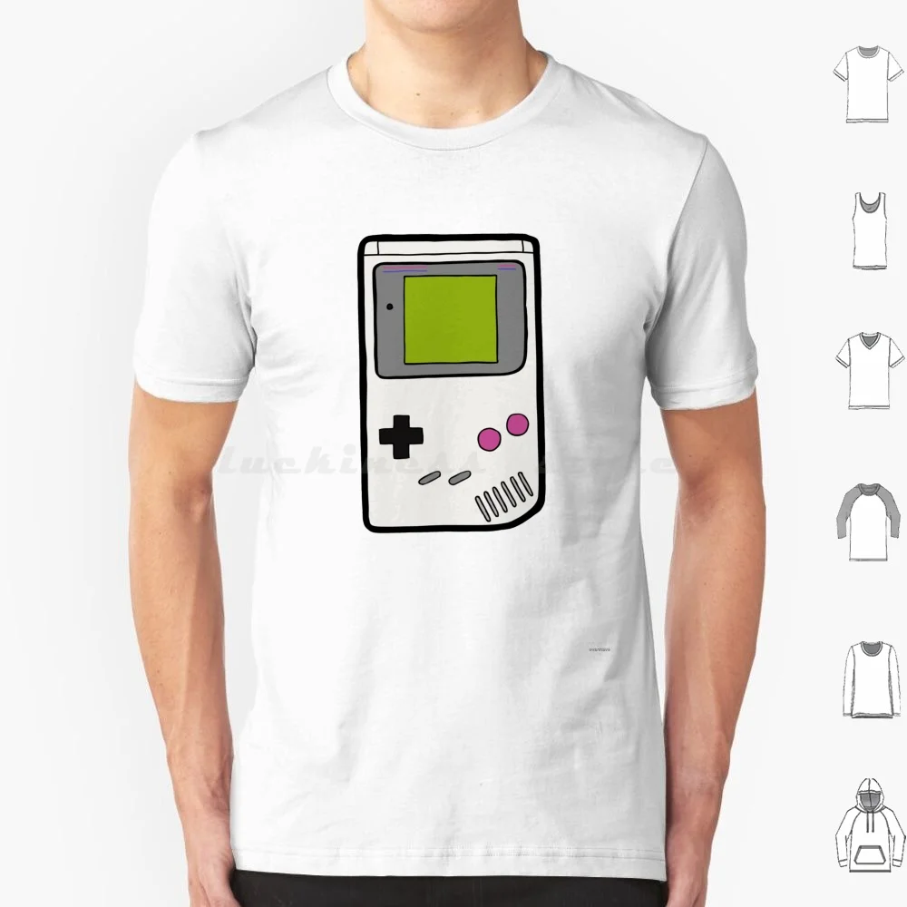 Retro T Shirt Cotton Men Women DIY Print Handheld Gamer Video Game Videogame Grey Phone Cover Cartoon Evannave Halloween