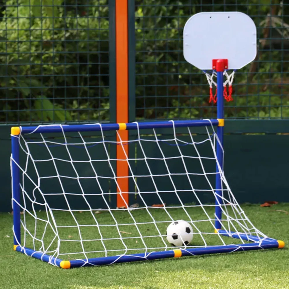 2 In 1 Detachable Football Goal with Basketball Hoop Mini Soccer Training Toy for Boys Girls 3-12 Years Old