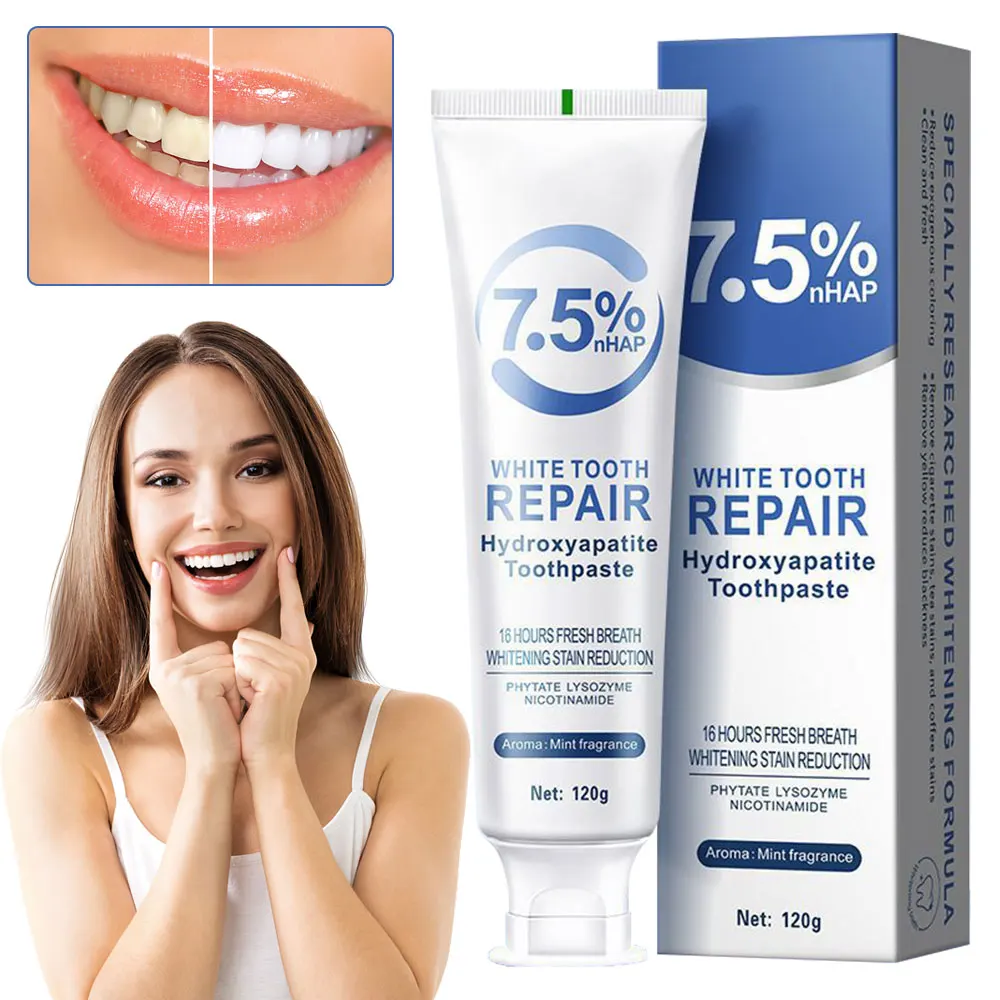 

Hydroxyapatite Toothpaste for Advanced Enamel Protection, Gentle and Effective Formula, Fluoride-Free Toothpaste for Sensitive
