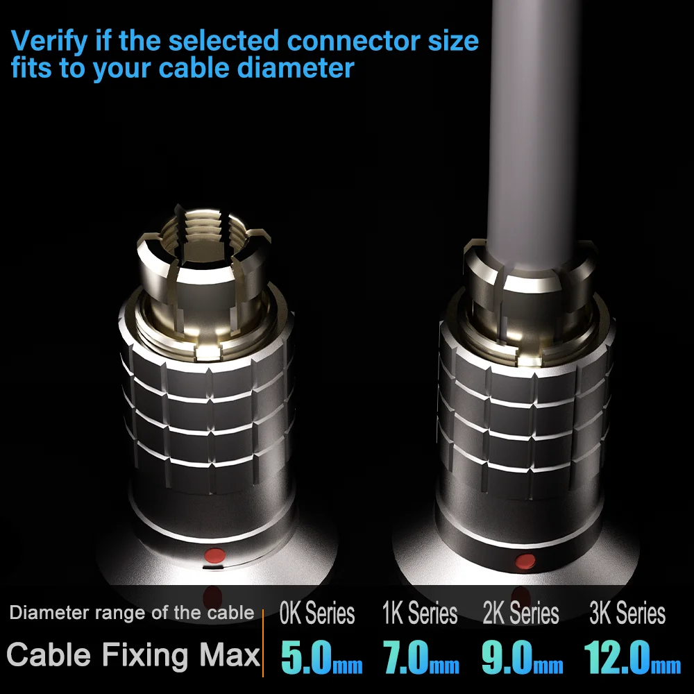 متوافق مع LME K سلسلة التوصيل FGG الثابتة المقبس البيض 0K 1K 2K 3K 2 4 5 8 16Pin IP66/68 مقاوم للماء دفع سحب موصل الإغلاق الذاتي #4