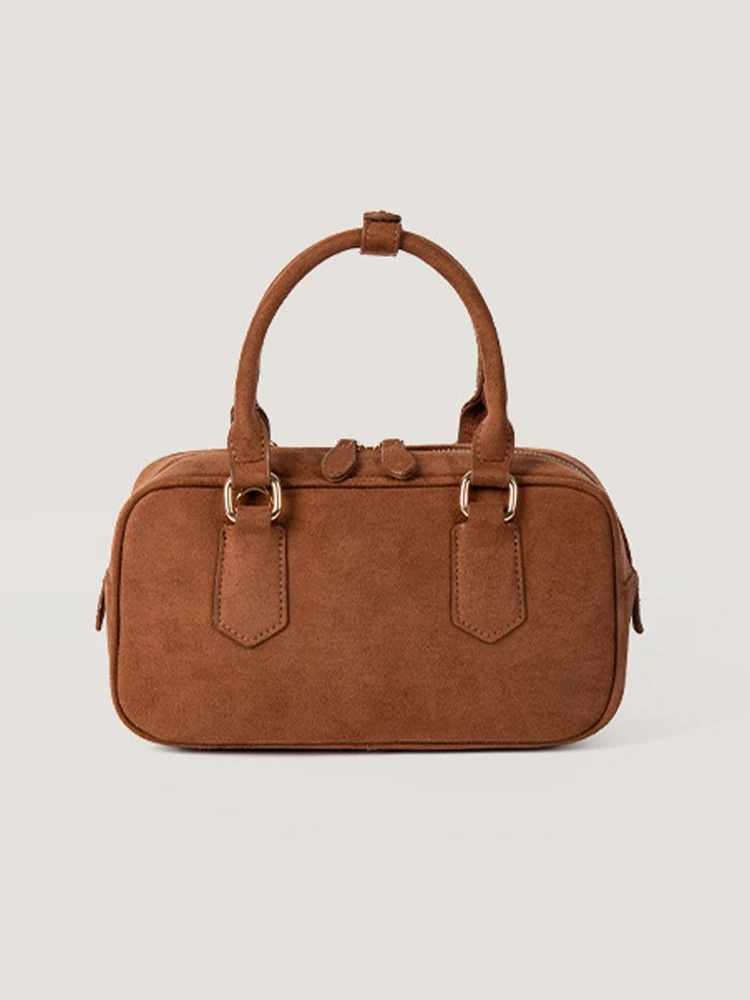 

Autumn Winter Soft All-Match Small Square Bags Women Vintage Suede Velvet Handbags Lady Lightweight Phone Bag
