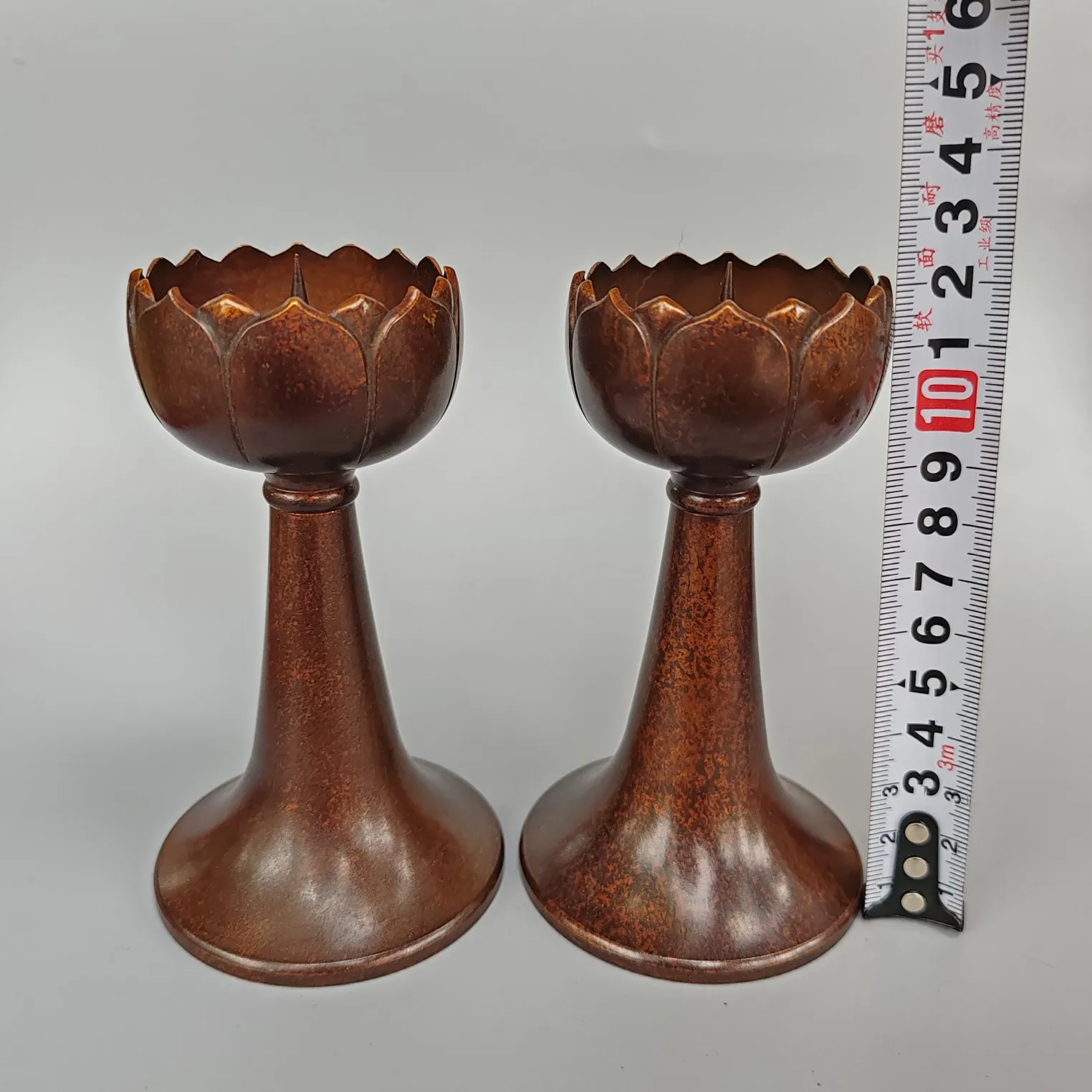 

Lotus candle holder wax holder, a pair of home Buddhist hall entrance decoration ornaments