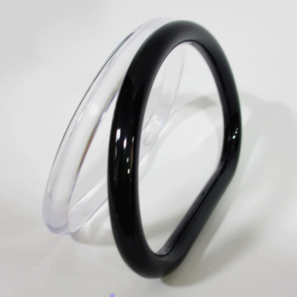 

2Pcs Plastic D-Shaped Handles DIY Handmade Bag Accessories Replacement Half Round Stylish Purse Handles Transparent Approx 10Cm