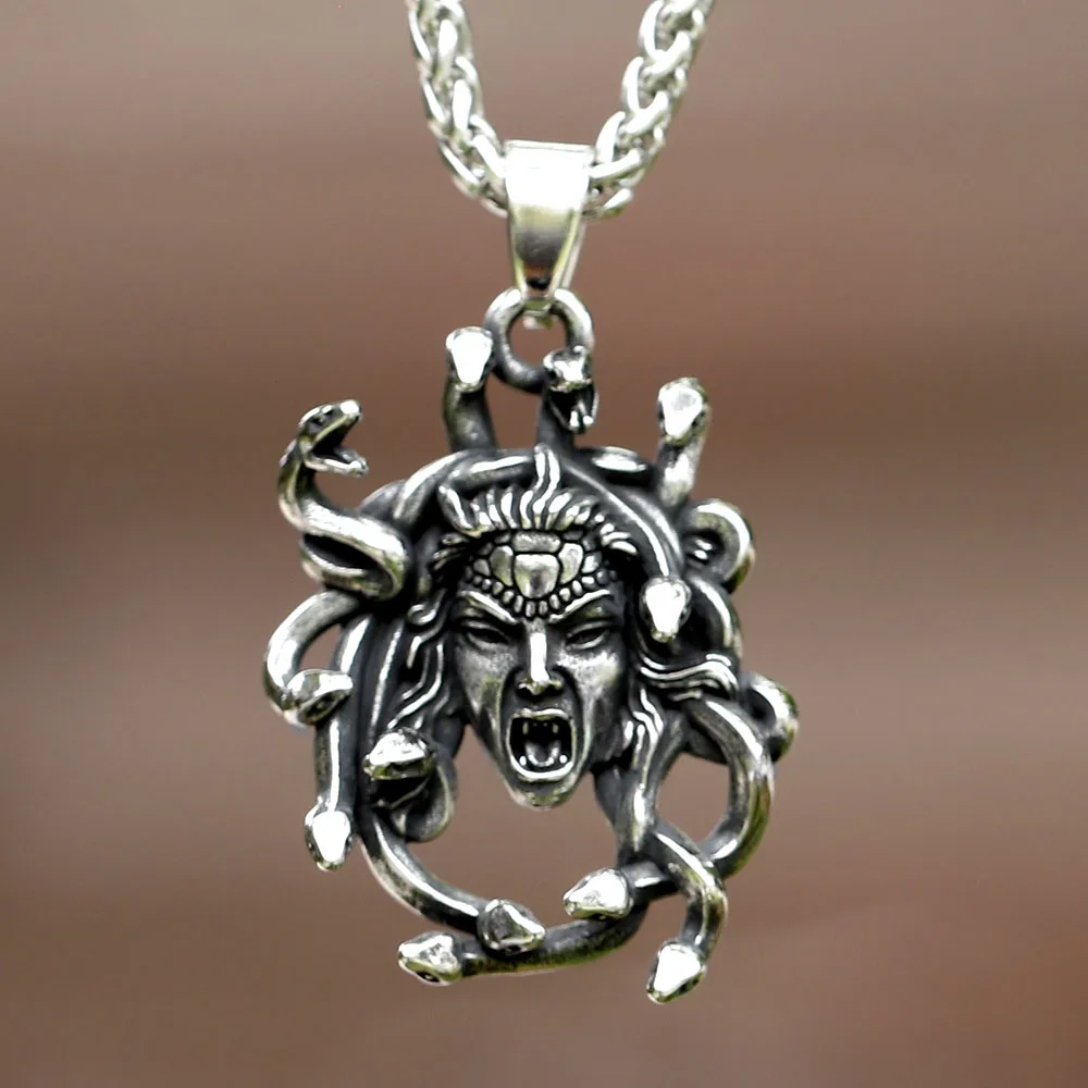 2023 New Design 316L Stainless Steel Men's Medusa Pendant Necklace Vintage Accessories Fashion Party Gift free shipping