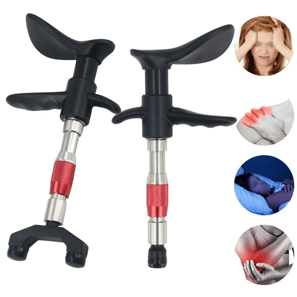 Manual Chiropractic Adjusting Tool Body Massager 4 Heads Adjustable Intensity Therapy Spine Correction Gun Professional