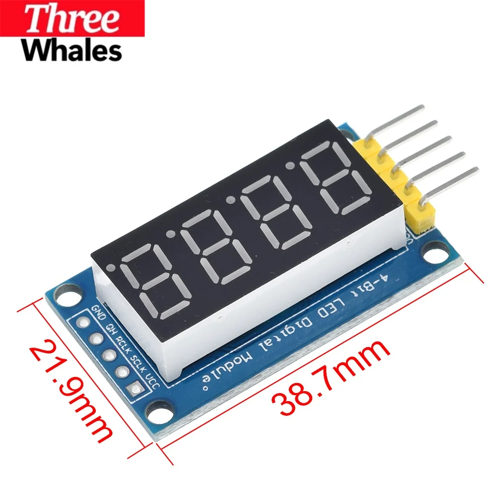 1/2/5PCS THR 4 Bits Digital Tube LED Display Module for Arduino 595 Driver Serial Interface Four-digit Display
